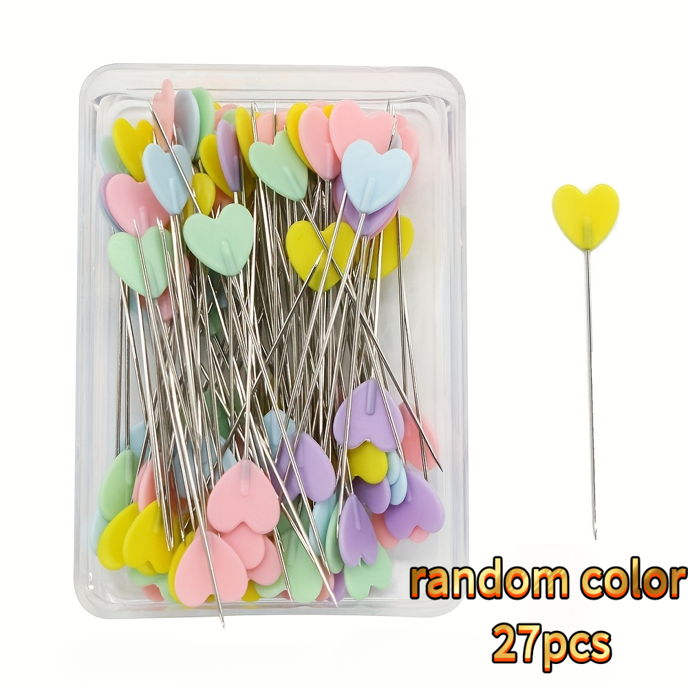 TEMU 27 agujas de coser de cabeza con forma de aleatorios para patchwork - Juego de costura de punto colorido
