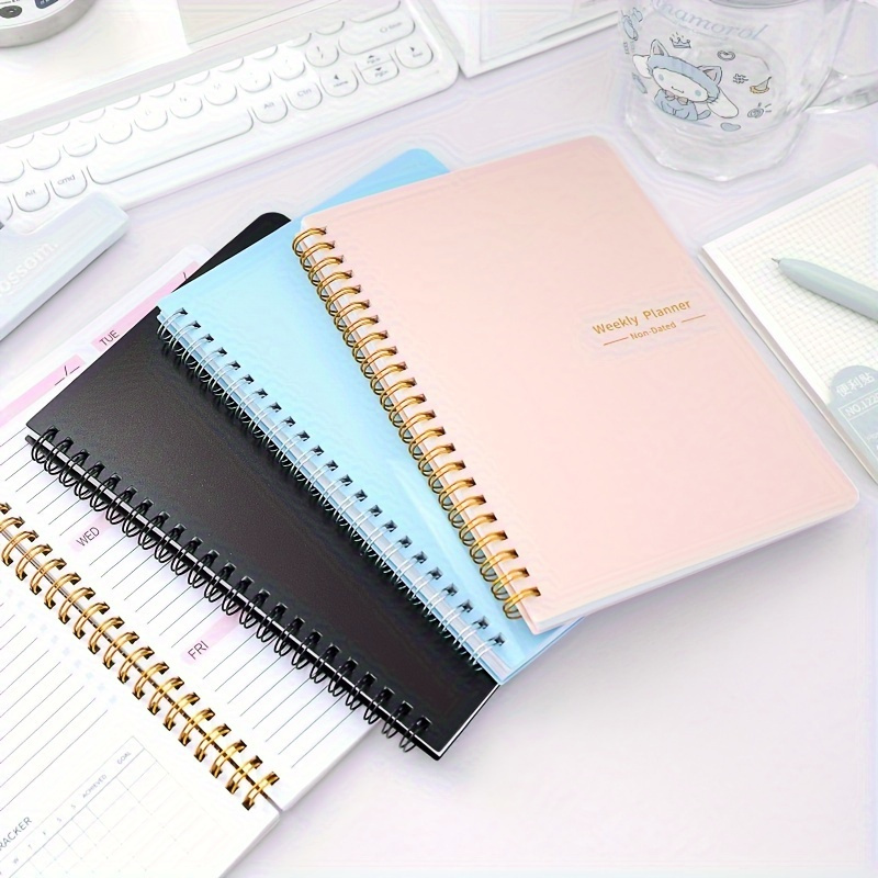 

Weekly Planner Self-filling Diary A5 52 Pages 104 Pages Daily Plan Coil Notebook Notepad Task Planning, To-do List, Habit