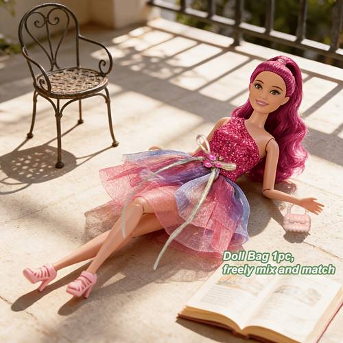 BM 2026 New Style Full Poseable Ball-Jointed Doll (BJD) Figure with Gradient Dress - Articulated Collectible Doll Suitable for Photography, Display, Gift for Hobbyists, Doll Lovers, Christmas/Easter Surprise Present, Gift