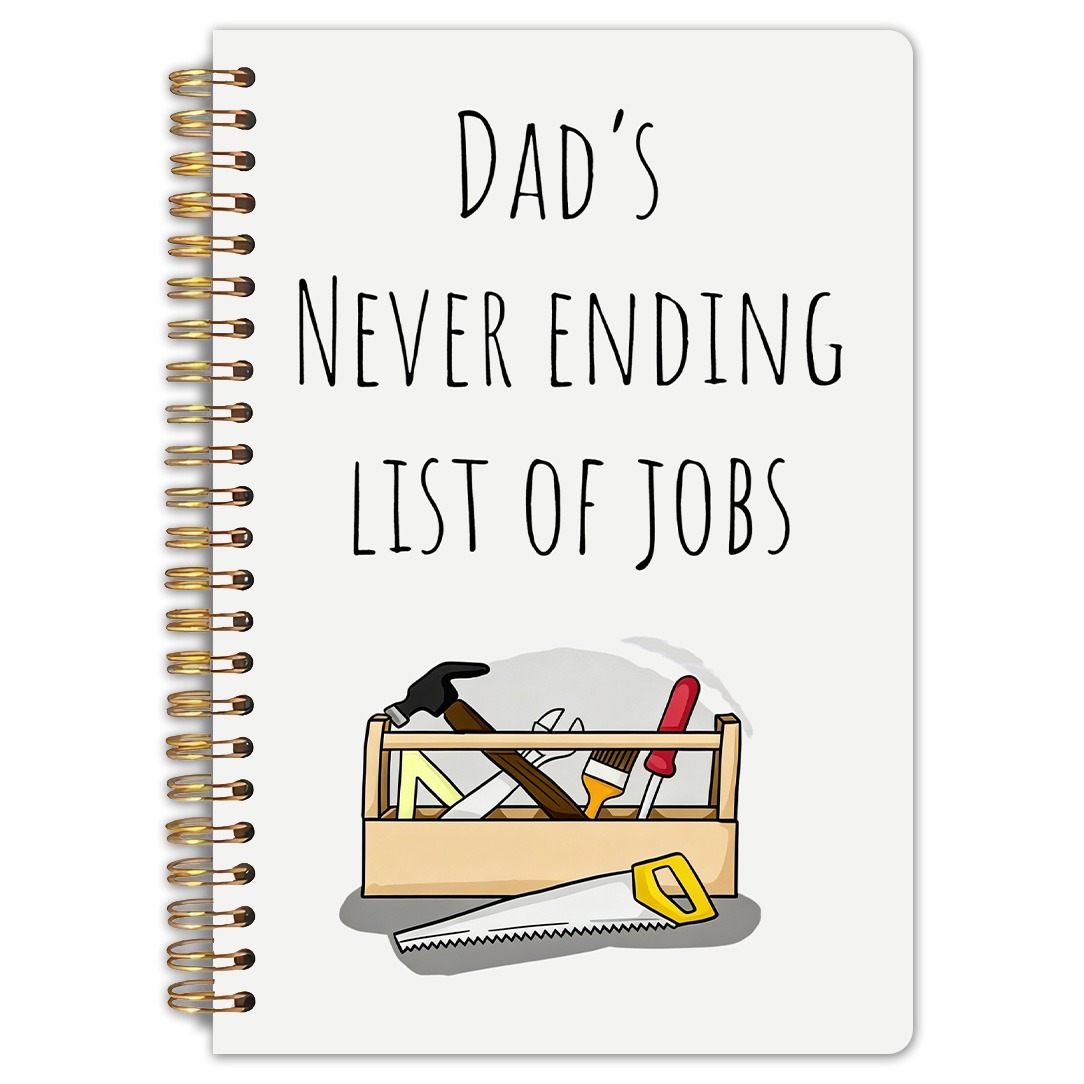 1    list of jobs spiral notebook 5 5x8 3 in high quality lined inner pages cute toolbox fathers day gift cover   dad journaling and gift