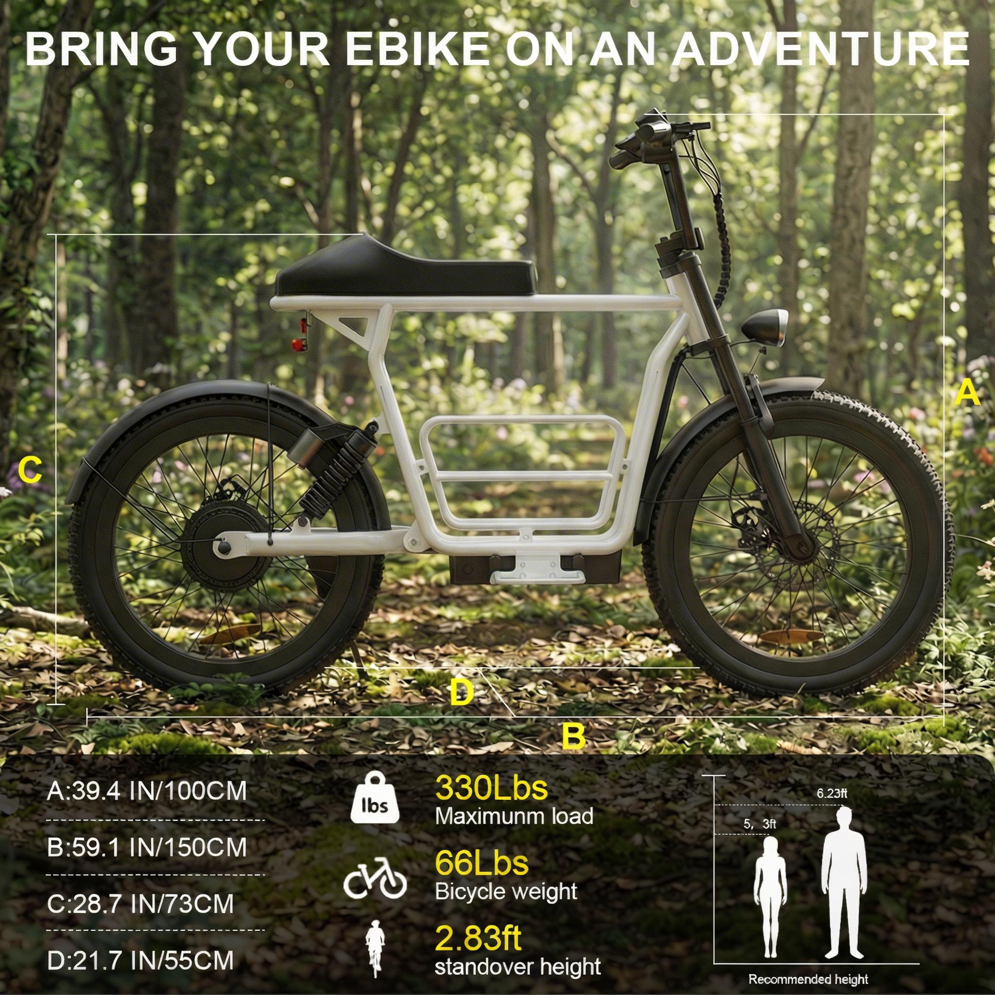 scooter with a seat, 500w motor, 20-inch   tires, a   of 20 miles per hour, a range of  , a 48 .4ah high-capacity battery, a commuting electric scooter   with an lcd display and   brakes Product details 5