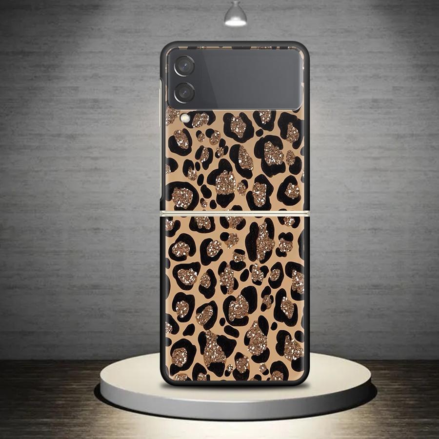 TEMU Étui téléphone imprimé léopard pour for Samsung for Flip6 Z Flip 5G Z Flip4 - Coque rigide
