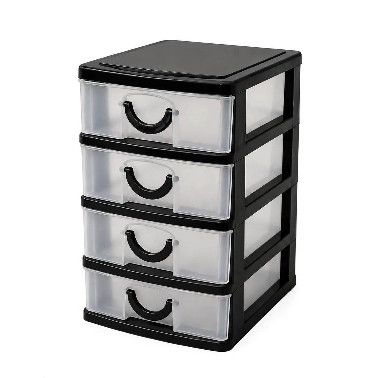 TEMU Mini scatola portaoggetti a 4 cassetti da scrivania, organizer per gioielli, contenitore per piccole parti, cosmetici per camera da letto,