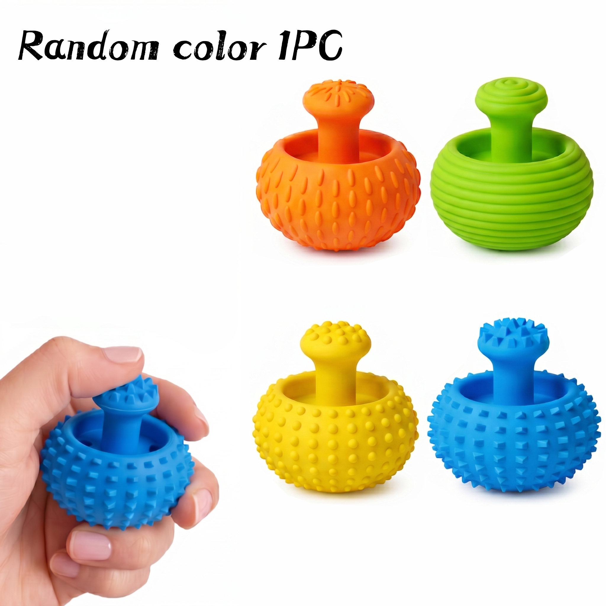 TEMU 1pc Random Flexible Silicone Thumb Rocker, Soft And Elastic Hand Grip Trainer For Men/women/elderly, Designed For Twisting . This Silent Tool Is