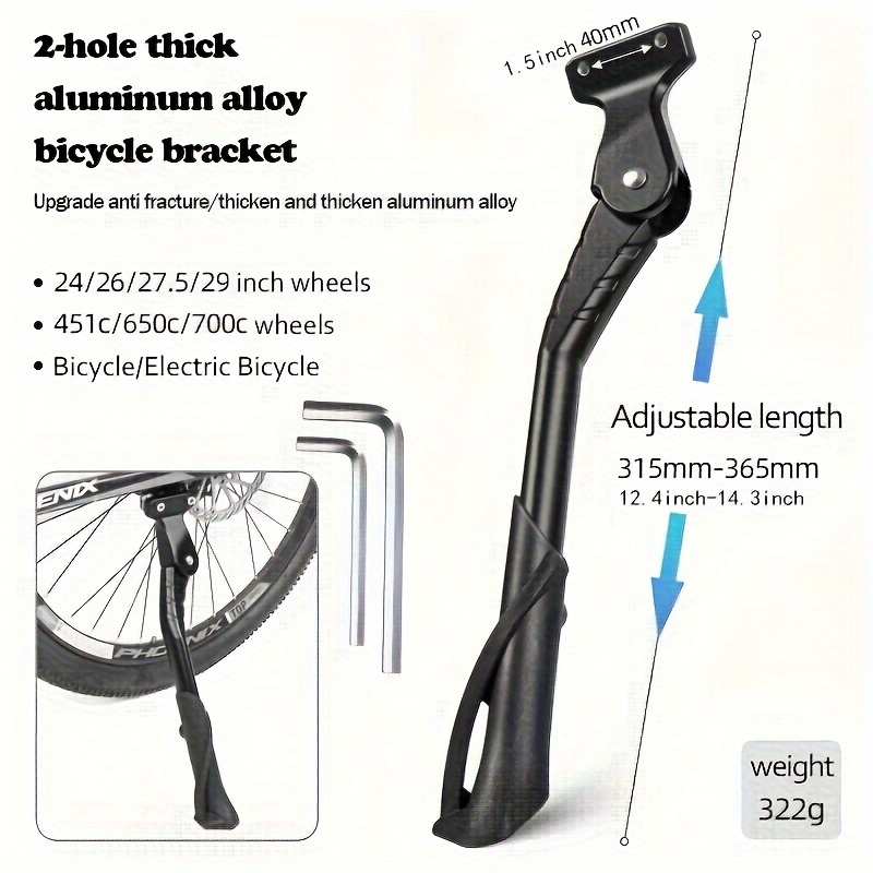 bicycle support for mountain and road bikes aluminum alloy side stand double hole adjustable support perfect   enthusiasts suitable for 11 festivals