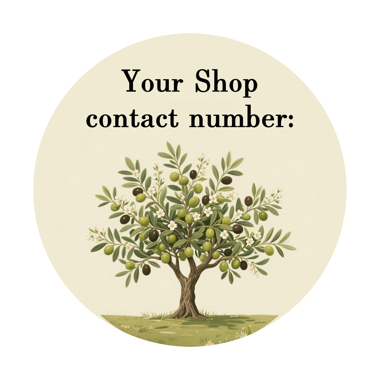 TEMU Pegatinas circulares personalizadas con de aceite de oliva, para de tiendas y eslóganes, se pueden utilizar para la decoración de embalajes,