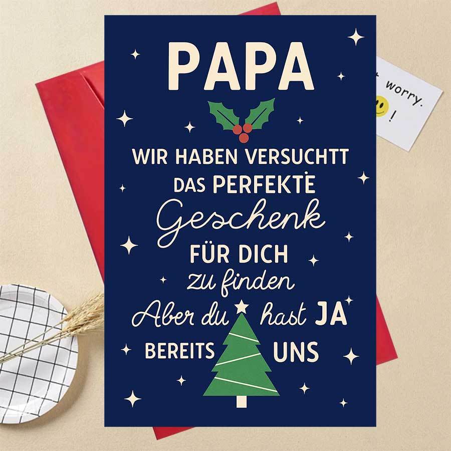 Image of 1pc Christmas Greeting Card For Dad Perfect Gift Idea From Family Holiday Message To And Appreciation For Fathers During