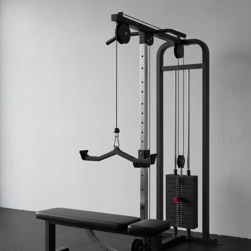 gym cable machine accessory 30 inch for back training rowing bicep   rubber coated handle   construction home gym fitness equipment strength workout tool