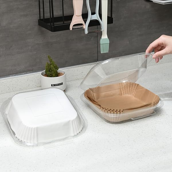 square disposable paper liners for air fryers suitable for   and     featuring non stick parchment paper for baking Product details 4
