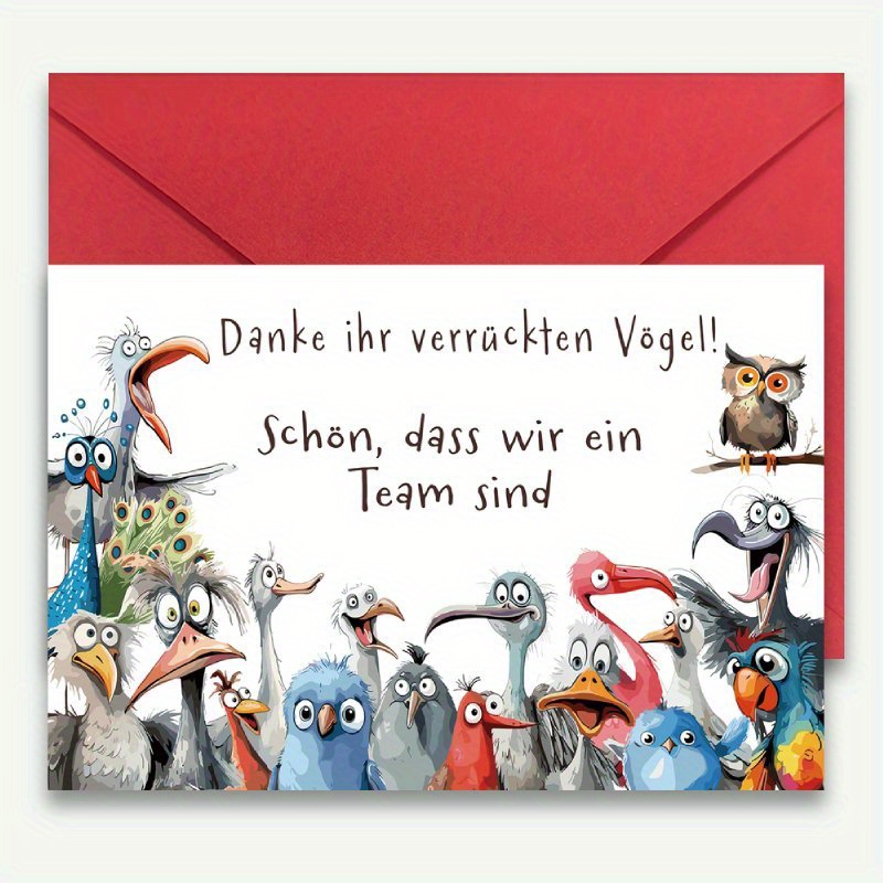 

1pc German Danke , Dass Wir Einteam Sind Card, Thank You Boss Card, Gratitude Gift For Her/him, Suitable For Christmas Any Occasion