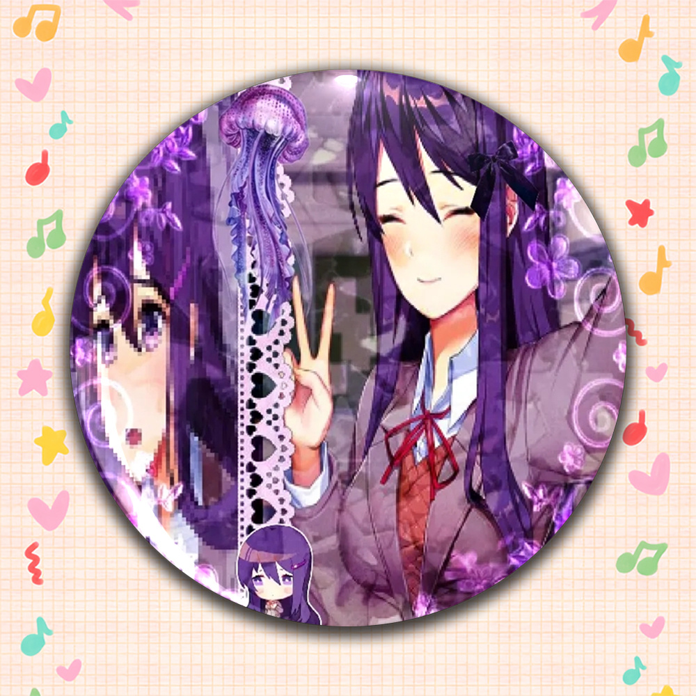 TEMU 2d Flat - Men's Casual Round Badge, Anime Cartoon Brooch, A Stylish And Accessory, Unisex Pin Suitable For Fun Gifts Family, , . Classic Trendy