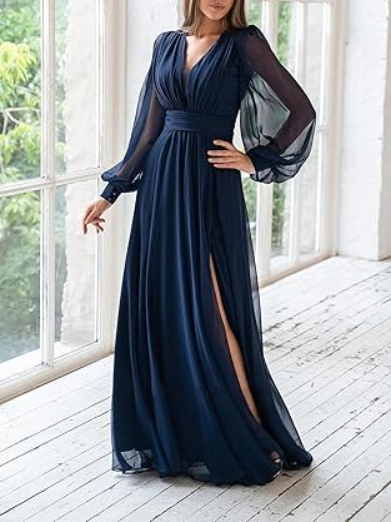 chinese dress ladies Dusk Serenade Maxi Dress Navy/Yellow / M