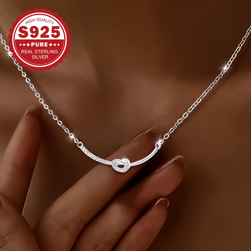1 Colier de damă S925 Argint Sterling cu inimă încuiată, incrustat cu zirconiu sintetic, colier elegant, rafinat, de înaltă calitate, cadou perfect pentru femei, potrivit pentru purtarea zilnică, potrivit pentru cadou de sezonul absolvirii pentru femei mature, hipoalergenic