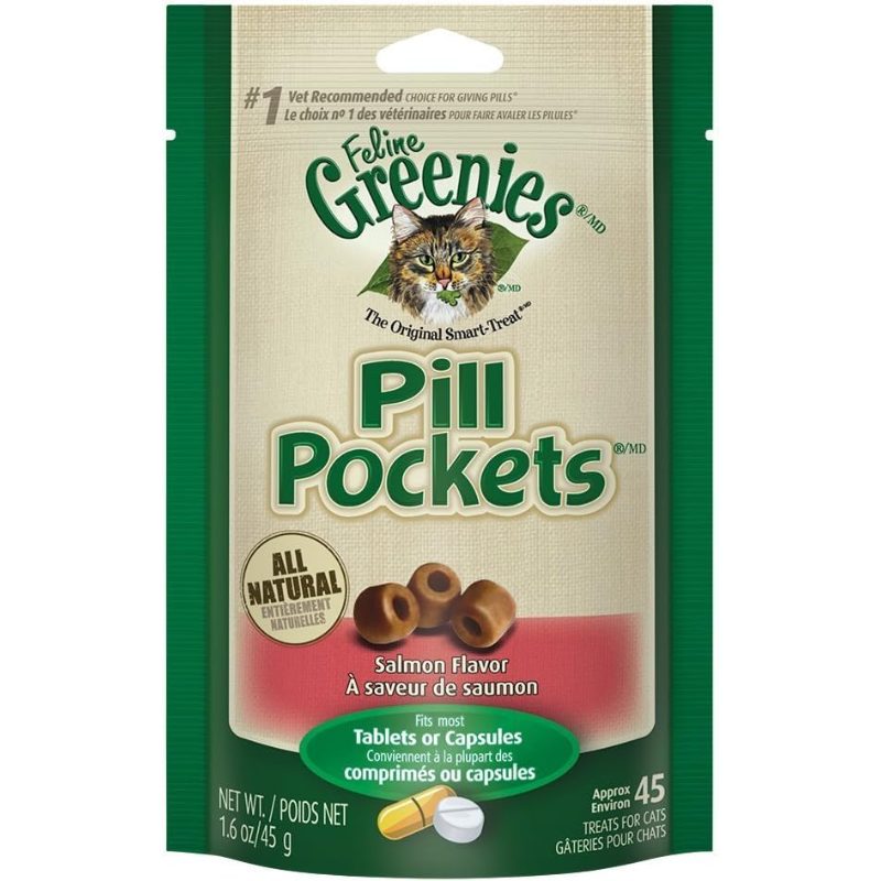 Feline Pocket Easily Administer Medication Salmon Flavor45 Ct