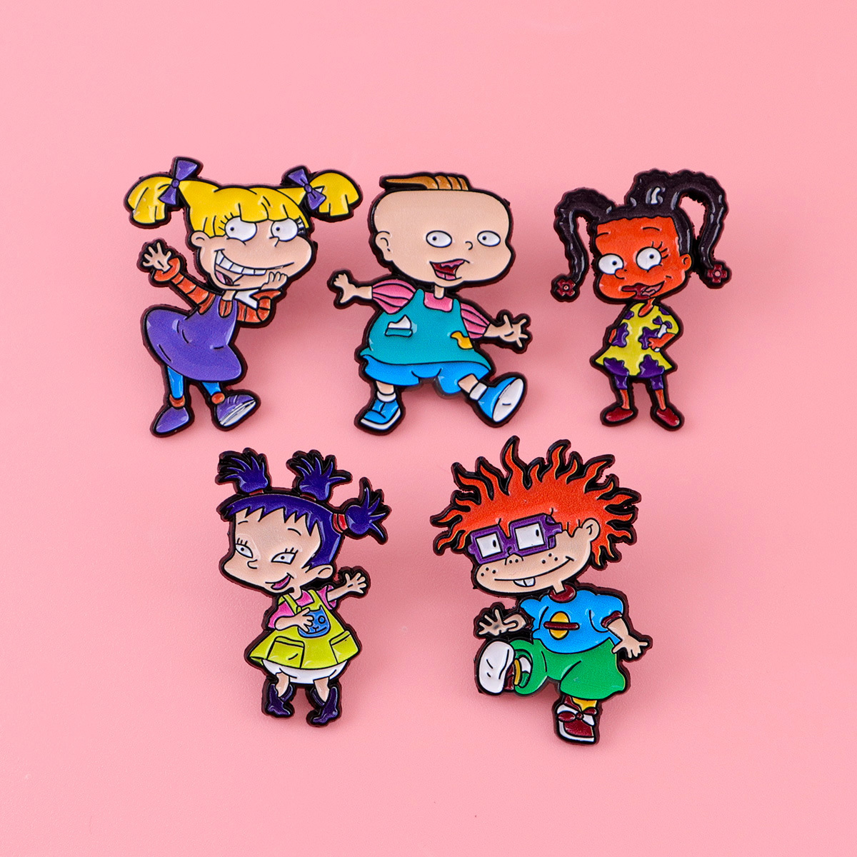 TEMU 5pcs Cute Cartoon Enamel Pin Pins Badges On Backpack Cute Things Accessories For Jewelry Gifts Brooches Lapel Badge