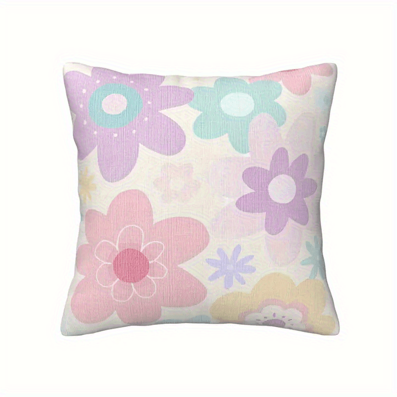 rainbow sunflower pillow sold on Temu United States