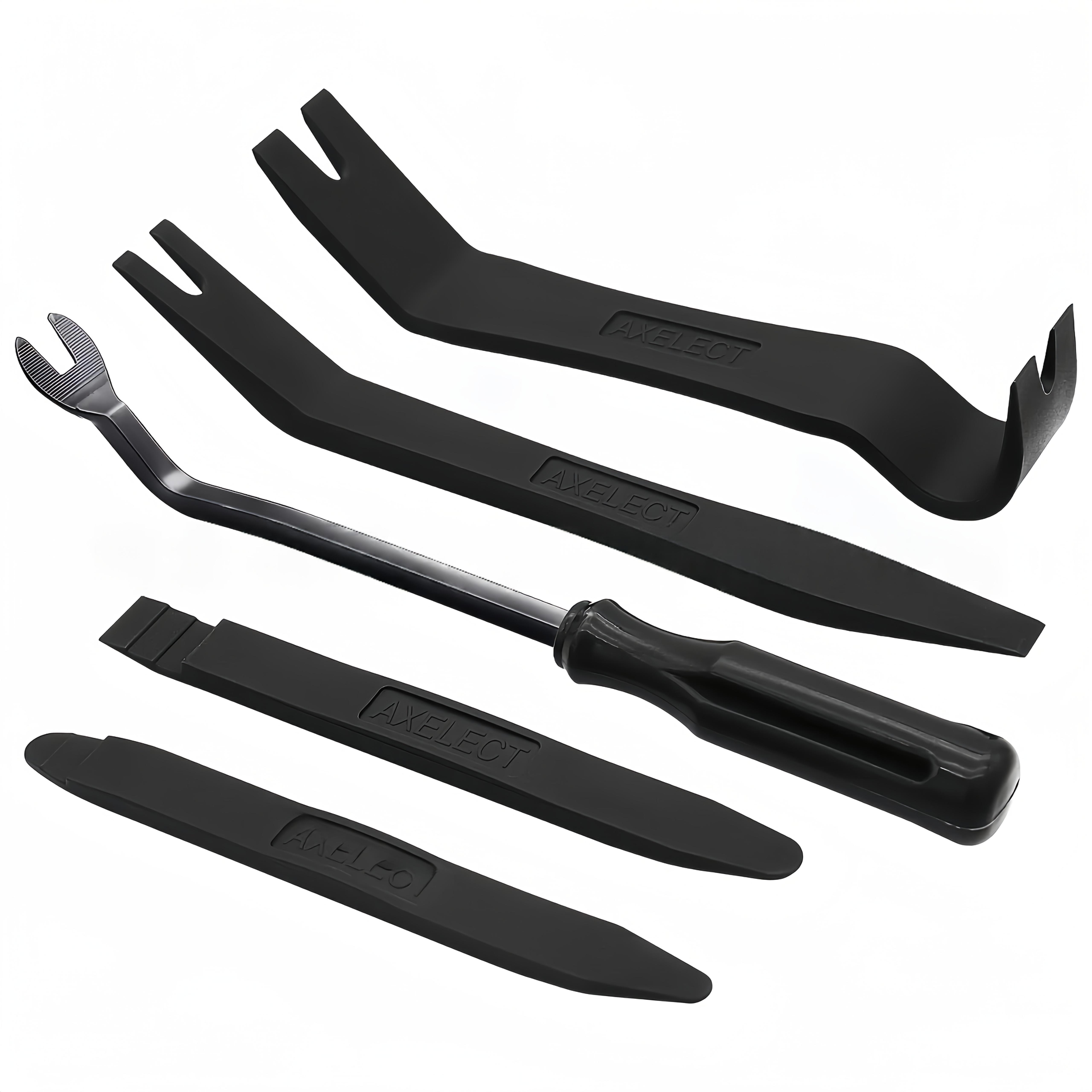 Professional Car Interior Disassembly Tool Set- 5pcs Set, Including Scratch-free Plastic Pry Bar, Suitable For Door Panels, Center Console, And Screws, No Batteries Needed, Abs Material