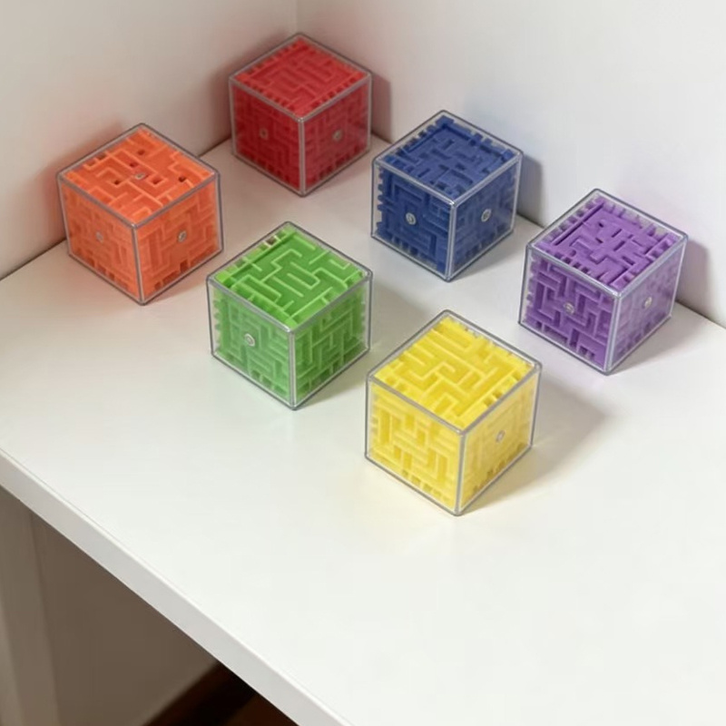 15pcs Cute Mini Square Maze Toy, Educational Competitive Toy