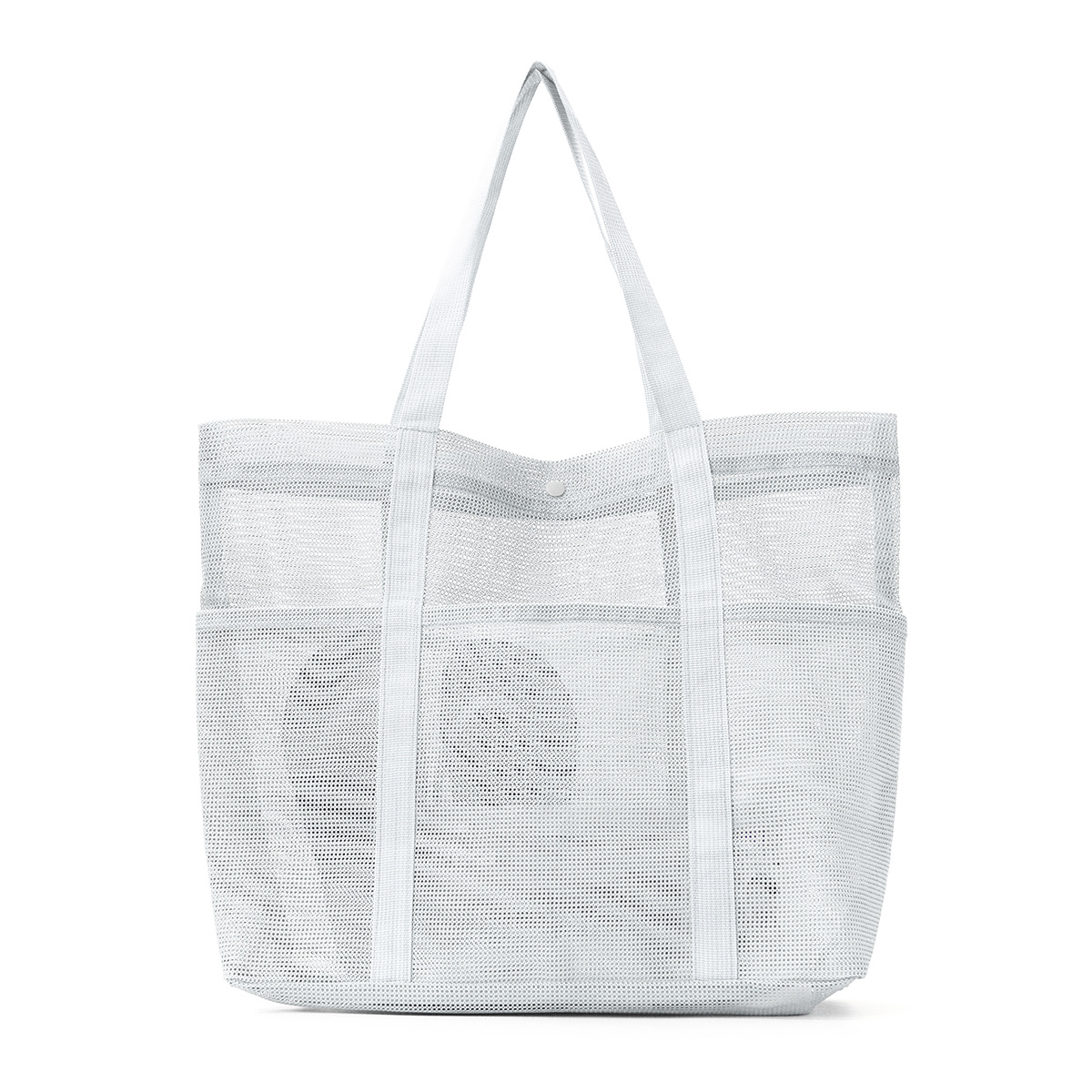 TEMU Men' & Women' Summer Beach Tote Bag - Large Capacity Multi- Bag With Breathable Mesh, Lightweight Suitable For Poolside, Travel, Vacation, For