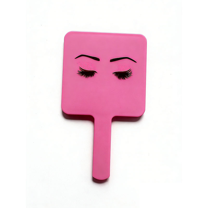 TEMU Tragbarer Mini-Spiegel für Make-up – Reisegröße, geeignet für Reisen &, HD-Handspiegel für den Schreibtisch mit Bemalung, unregelmäßig geformter