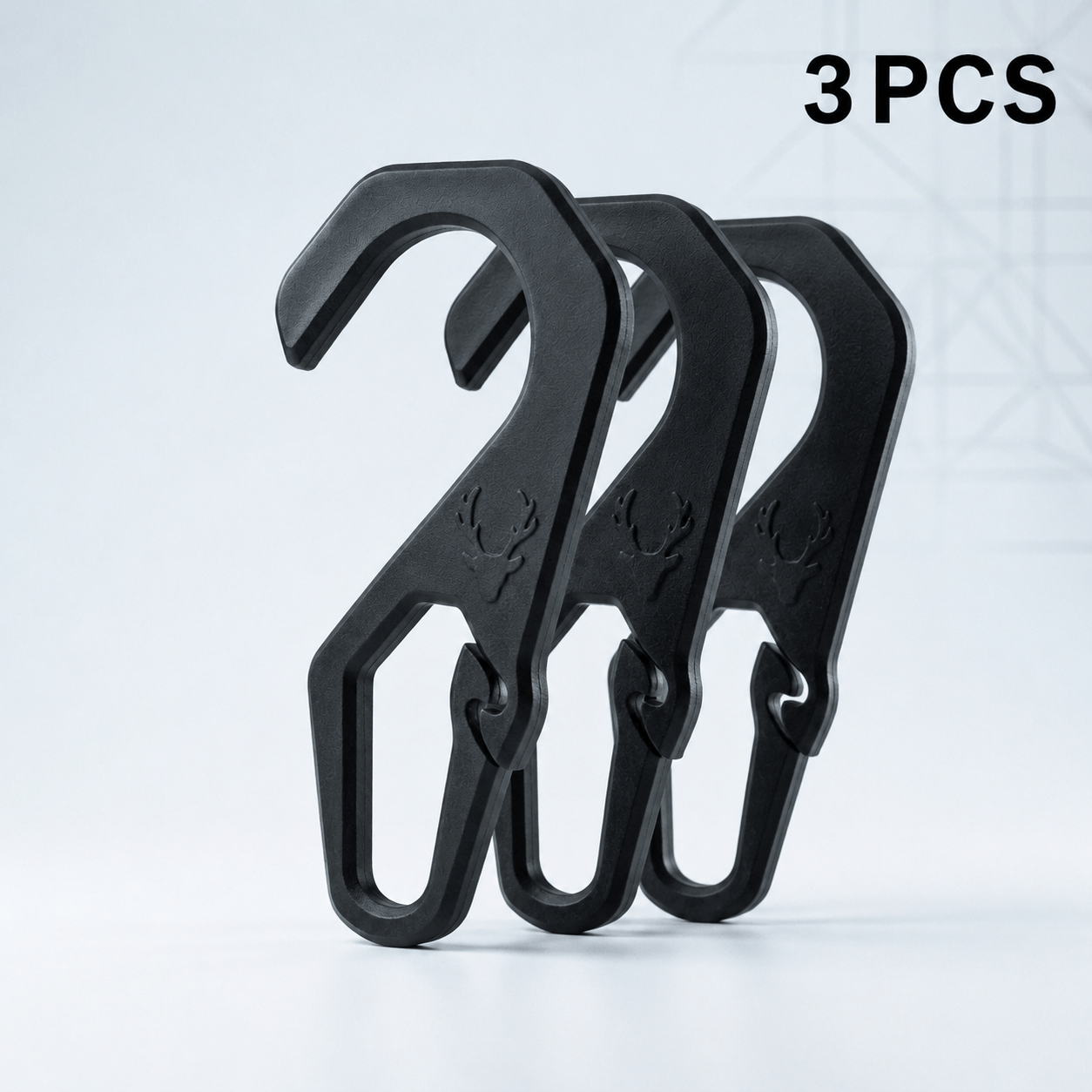 TEMU 3pcs Crochets Mousquetons Robustes d'Extérieur, Clips de Matériel de Camping Polyvalents de Qualité Supérieure pour Sac à Dos, Lanterne,