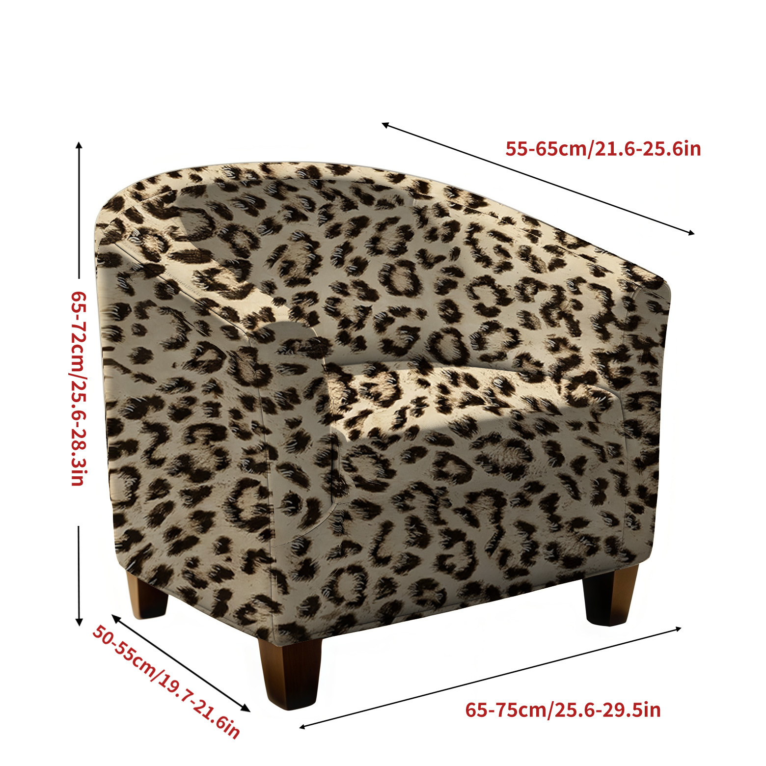 TEMU 1pc Printed Semi-circular Sofa Cover, 2d Flat Print, Living Room, Bar, Club Single Sofa Protector, Breathable, Non-slip, Wear-resistant, Easy To