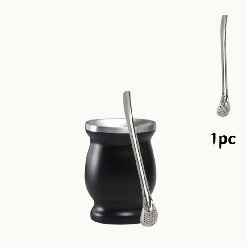 TEMU 1pc Of 304 Stainless Straw Spoon, From, Coffee And Milk Tea Dual-use Filtering And Stirring Spoon, Tea Cup Filtering Spoon, Cute Creative Coffee