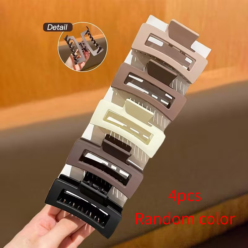 TEMU Lot de 4 accessoires pour cheveux carrés minimalistes et tendance pour femme, taille moyenne, couleurs aléatoires, adaptés à un , recommandés