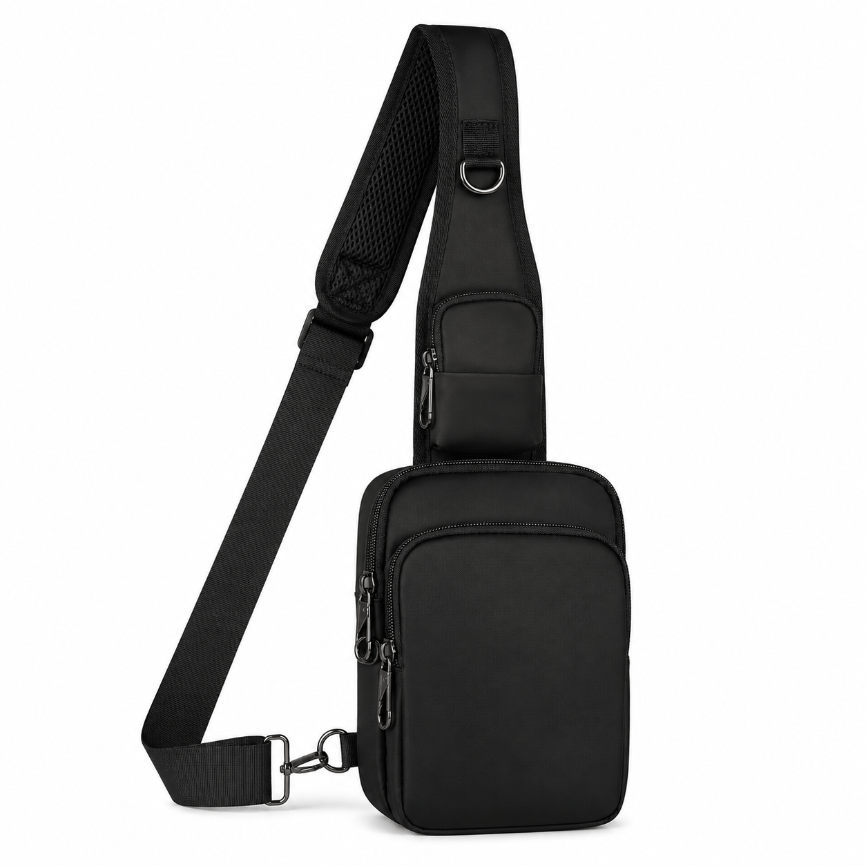 TEMU Rfid Anti-theft Zipper Sling Bag For Men, Adjustable Strap Multi-pocket Shoulder Bag, Summer Men's Crossbody Bag For Travel, Outdoor, And Daily