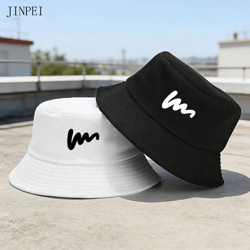 Fashionable and Trendy Printed Bucket Hat, Featuring a Sleek White as Its Core Feature, Adjustable and Breathable Sun Hat, Suitable for Outdoor Sports and Camping, with an Enlarged and Deepened Design for Larger Head Sizes