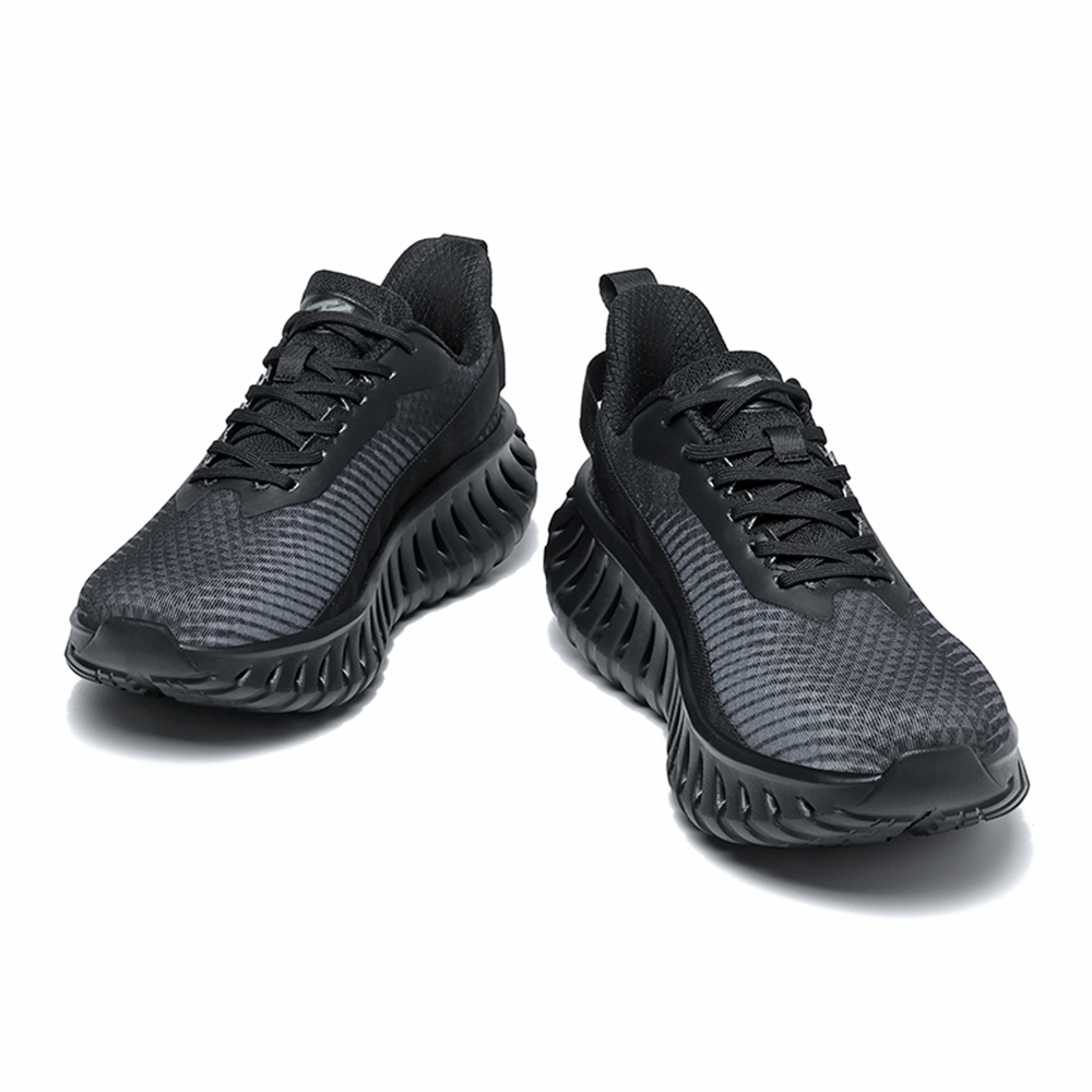 [Sneakers] Men'S Women'S Road Running Shoes, Thick Sole Casual Athletic Shoes for Men, Teenager Outdoor Sports Design, Comfortable Breathable Fabric Upper, Cushioning Shock-Absorbing MD Sole, Non-Slip And Wear-Resistant, Low-Top Lace-Up Closure