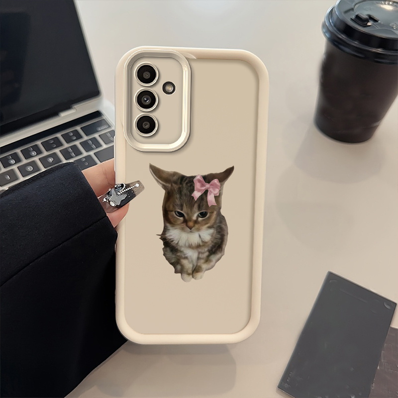 Etui za telefon - Simpatičen etui za telefon z motivom mačke, primeren za Samsung Galaxy A14| A13 5G/ A15/ A17/ A24 4G/ A25 5G/ A26 5G/ A34 5G/