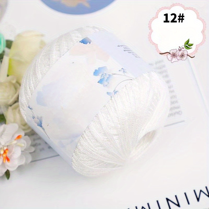 1pc, 50g, 1.76oz, 100% Cotton, No. 8 Lace Yarn, Hand-crocheted Fine Cotton Thread, 50g , Mercerized Cotton Crochet Yarn For Spring/summer Women's Coats And Blouses