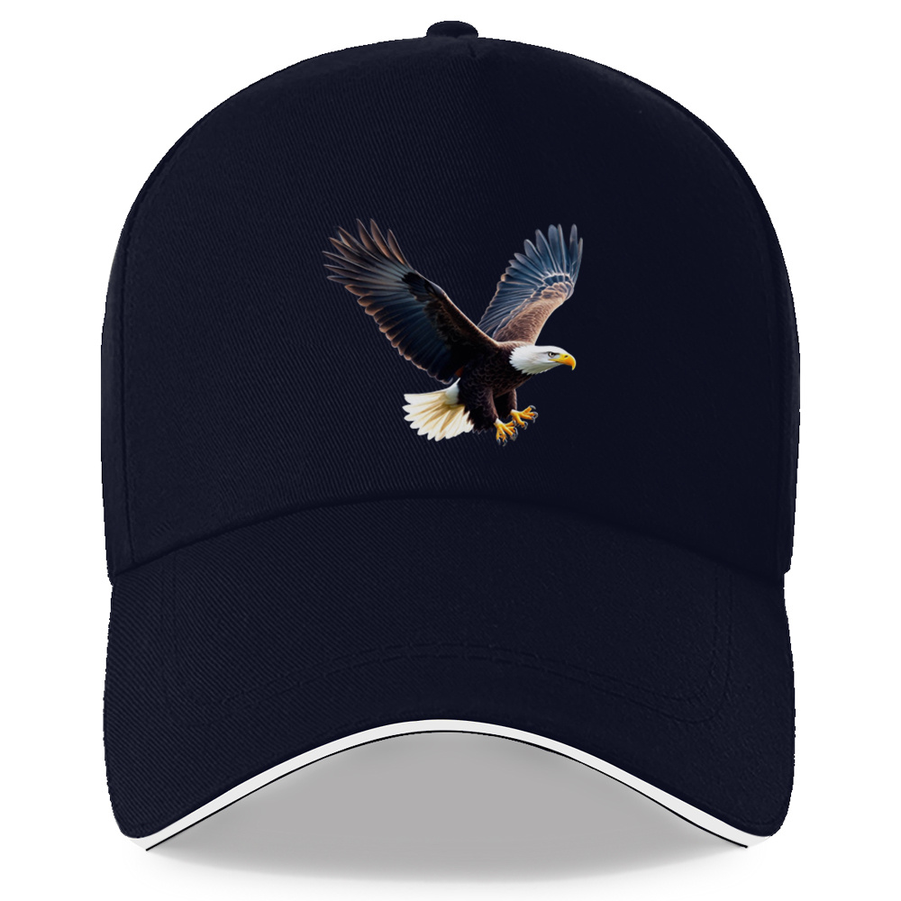 TEMU 1 Casquette de baseball légère avec à ailes déployées, chapeau de voyage élégant, durable, réglable, unisexe, choix de style décontracté toutes