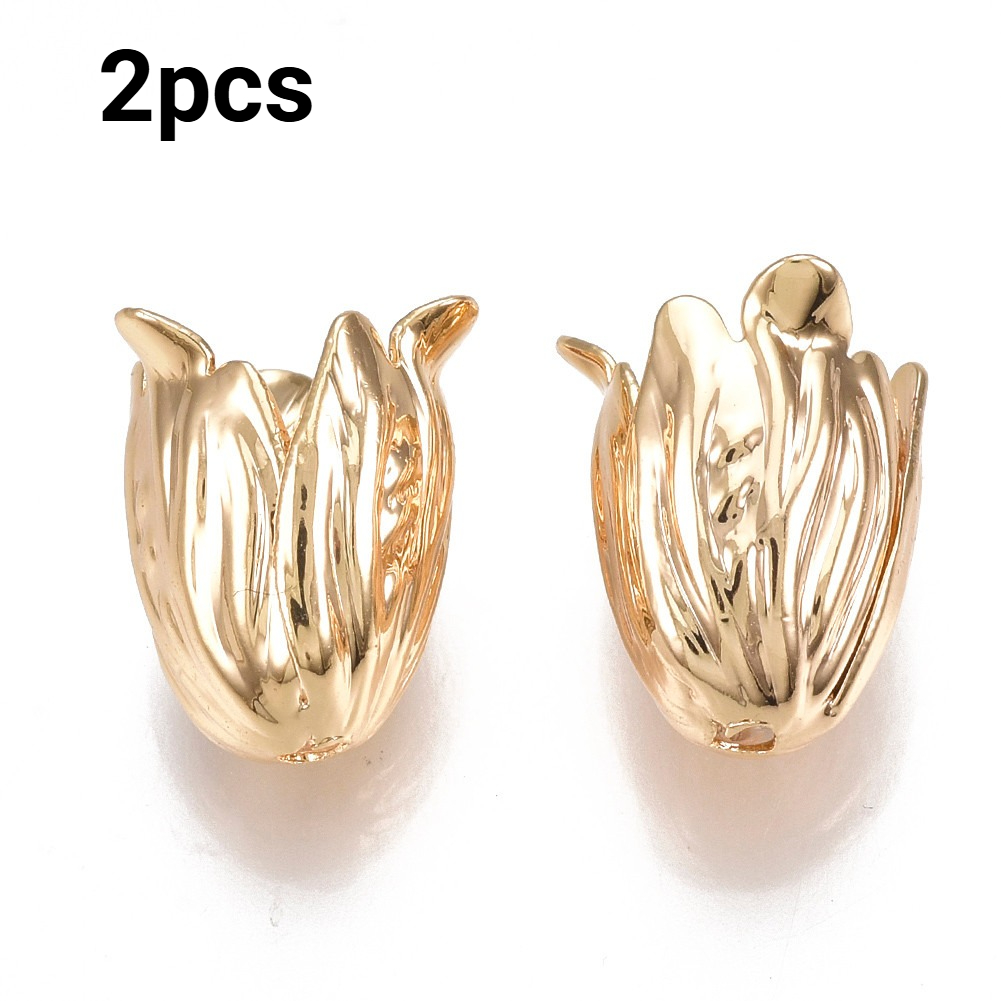 TEMU 2 pezzi per Perline in Ottone, Senza Petali, a Forma , 12,5x10,5x10mm, per Decorazioni Fai da Te per la Casa, Perline e Assortimenti di Perline