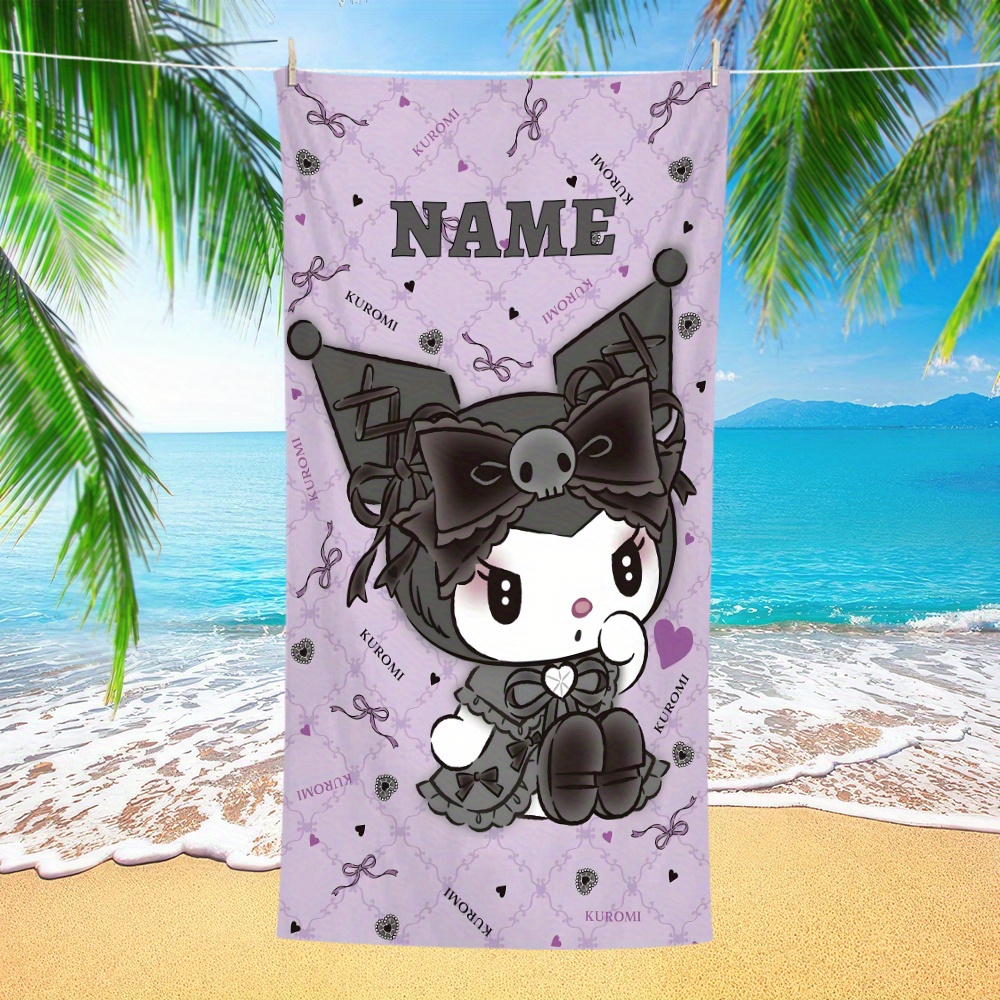 

Customizable Sanrio Kuromi Beach Towel - Quick-dry, , Soft & Comfortable - Beach Parties, Poolside Fun, Yoga & Swimming - In 7 Sizes, , Rectangular Shape