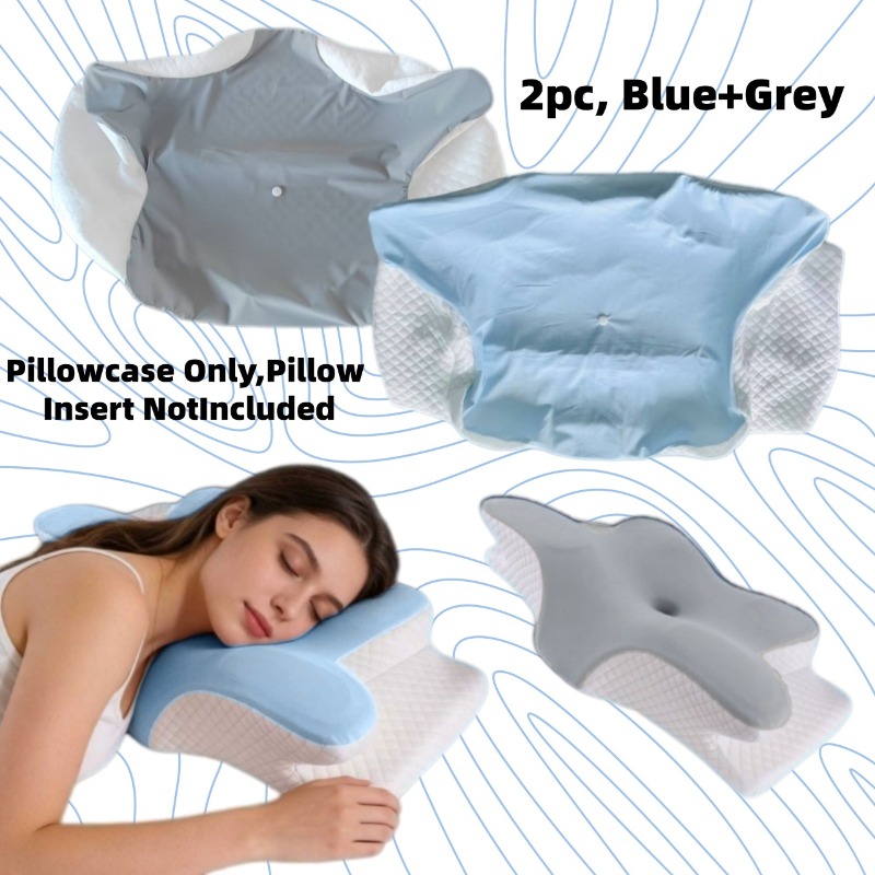 Image of 2pcs Autumn Cervical Pillow Cover Holiday Gift For Family 60x40x13cm Hypoallergenic Odorless Machine Washable Ergonomic For Expectant Mothers