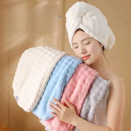 wide tailed large size hair drying absorbent quick dry womens bathing cap headscarf towel