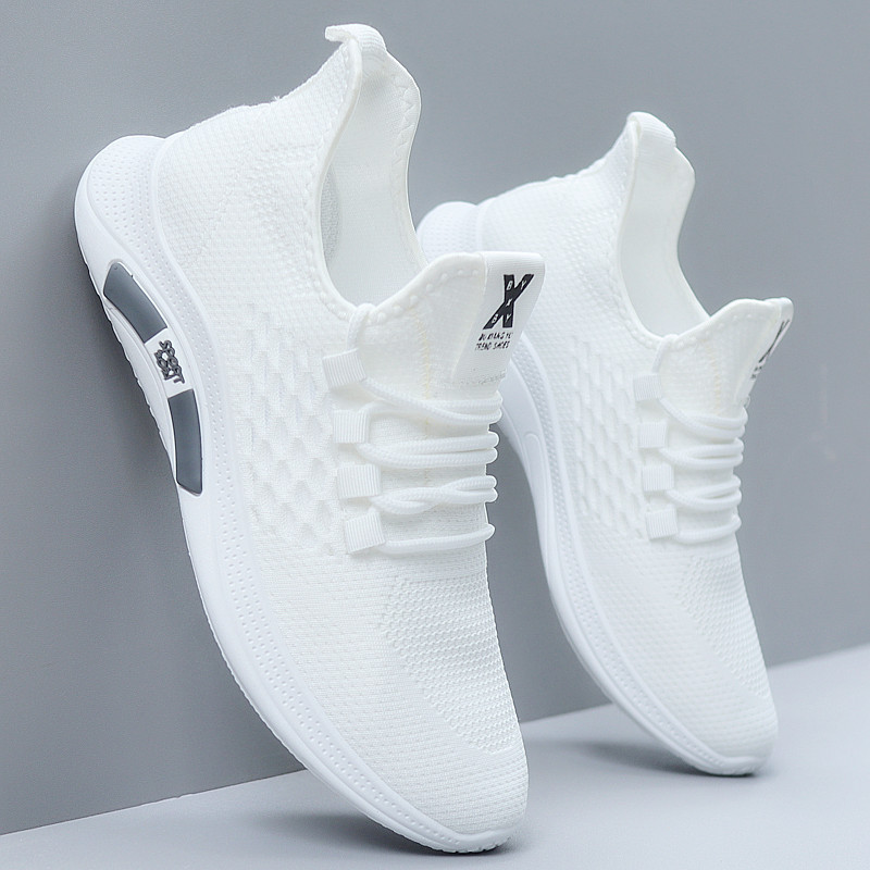 zapatos deportivos de   y otoño para hombre, zapatillas casuales para correr, zapatos   de malla,   zapatos blancos versátiles de 2026 a precio de  