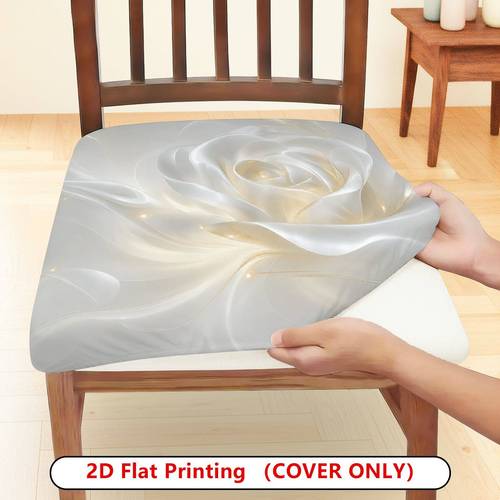 2pcs floral elegant luxurious elastic restaurant chair seat cover cover chair not included decoration theme detachable washable cushion seat cover protective cover suitable for restaurant living room office