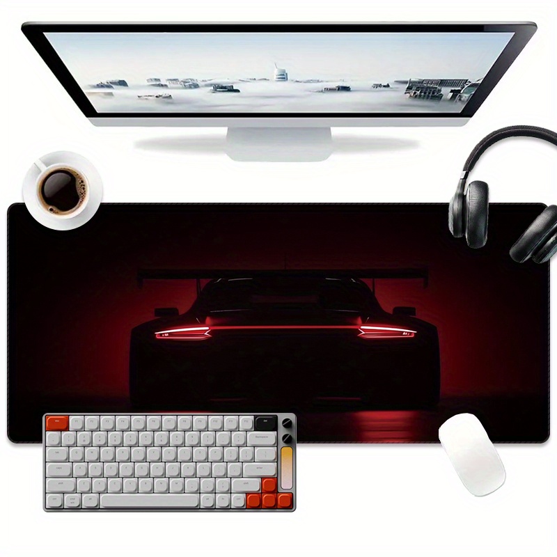 TEMU Tappetino XXL per Tastiera e Mouse Compatibile con pz, Laptop, Desktop - Base in Gomma Antiscivolo per Gaming e Ufficio, Accessorio per Computer