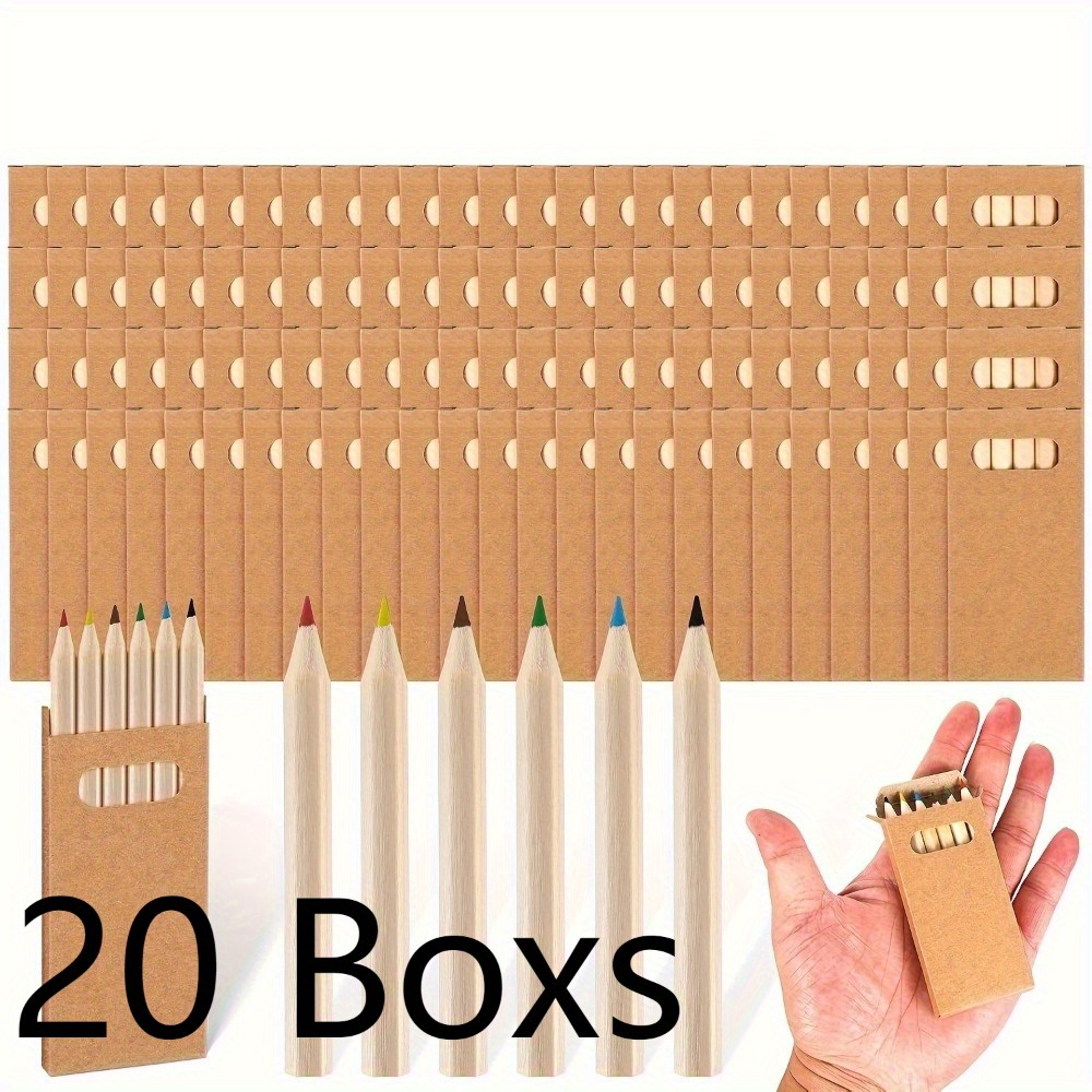90/120 Mini Colored Pencil Set, Divided Into 15/20 Boxes, Each About 3.5 Inches, Portable Pocket Pencil, Rich In Colors And , Very Suitable For Use As A Painting Tool