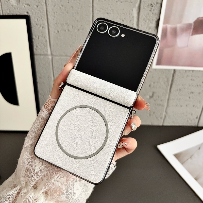 TEMU Phone Case: Medium-axis Thin-ring Magnetic Case, Suitable For Z Flip 8, Z Flip 8 Foldable Phone Case