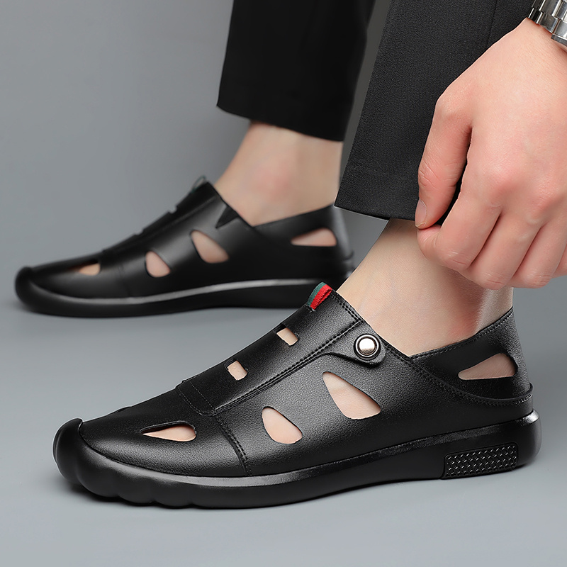 2025 Summer Men's Slip-On Casual Shoes - Breathable Perforated Design, Non-Slip Rubber Sole, Lightweight White Synthetic for Everyday & Leisure Wear, Summer Slipons | Modern Footwear | Ventilated Comfort