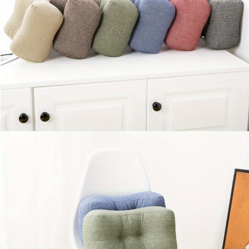 suitable for   multifunctional lumbar pillow office nap pad back support cushion durable lumbar   for study reading desk ergonomic curve design to chair back   for home and office chairs Product details 6