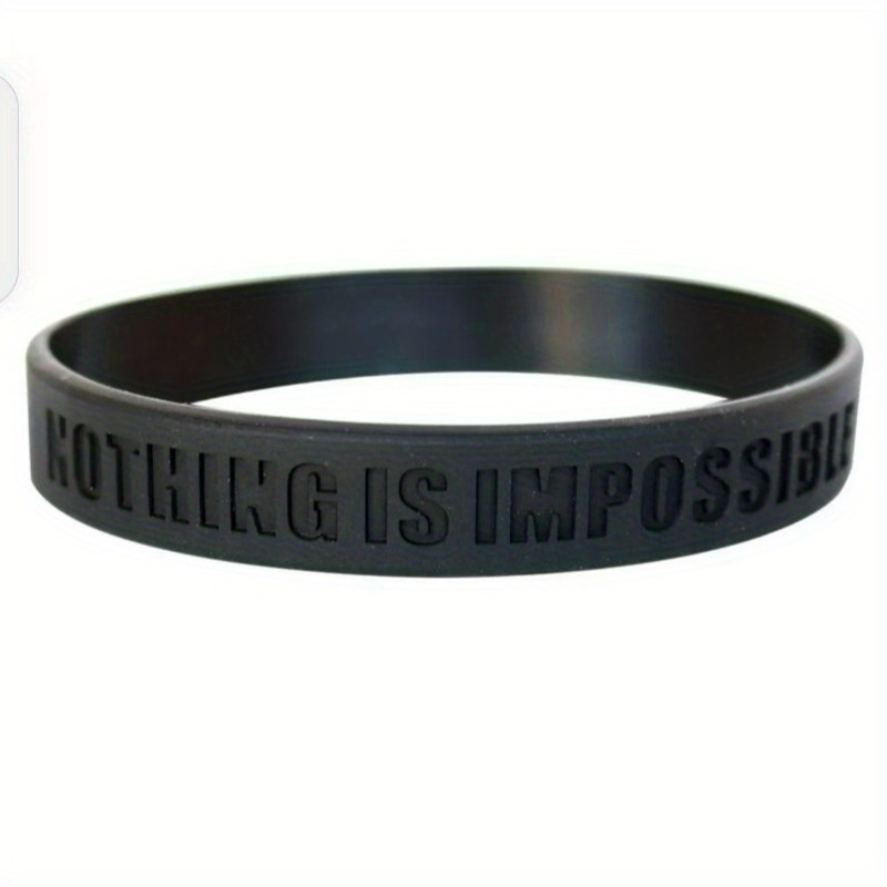 Craft, Is All Things Are Men Women Inspirational Silicone Bracelet, Bangle, Versatile Clothing, Minimalist Style, Western Sports, Party, Daily, Gift, Beautiful Wear