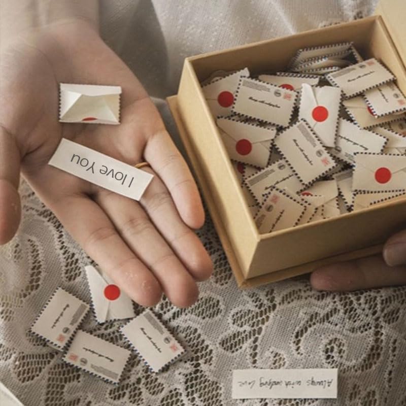 E-shop Geschenk für Sie/Ihn 10 Mini-Liebesbriefe (Ohne Aufbewahrungsbox) — Ein Geschenk, um "Ich liebe dich" auszudrücken, ein süßes Geschenk für Ihren