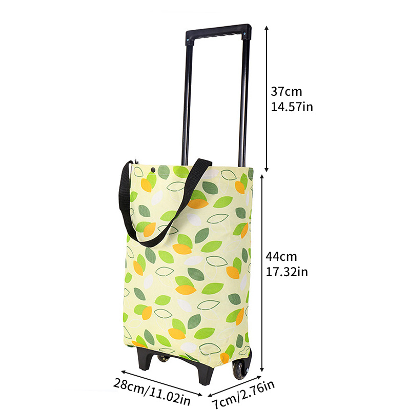 TEMU Foldable Shopping Cart, Folding Grocery Cart On Wheels With Removable Baskets, Portable Shopping Cart With Wheels