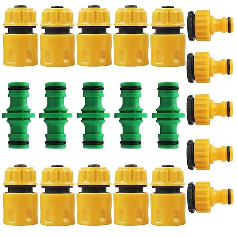 TEMU 20pcs Garden Hose Connector Set, Quick Connect Fittings With Tap Adapters