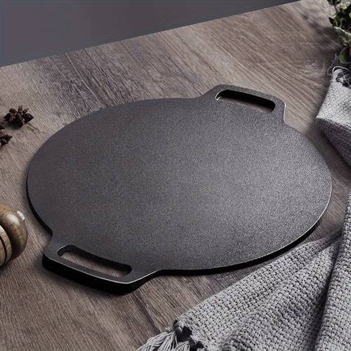 1 adet Ağır Hizmet Tipi Dökme Demir Pancake Tavası ve Düz Tabanlı Tava - Yapışmaz Yüzey, Dengeli Isı Dağılımı, Tüm Ocaklar ile Uyumlu (Gaz, Elektrik, İndüksiyon, Fırın) - Pancake, Biftek, Yumurta, Burger, Sandviç için Mükemmel - Ev ve Profesyonel Mutfaklar için Temizlenebilir Yapışmaz Pişirme Tavası, Mutfak Gereksinimi, Klasik Tasarım, Dayanıklı Yapı, Çok Yönlü Pişirme Tavası, Gıda Tutkunları